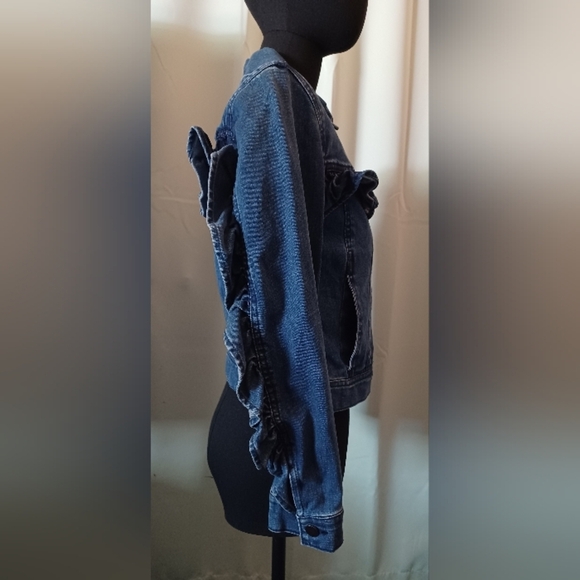 H&M Divided Denim Jean Jacket with Ruffle Detail - Picture 5 of 11